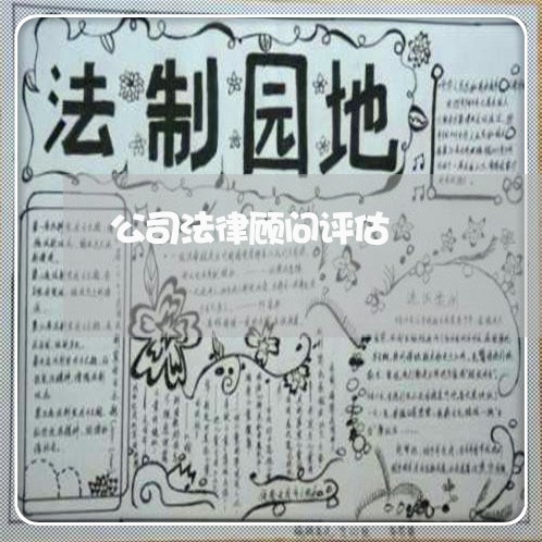 公司法律顾问评估 公司法律顾问评估