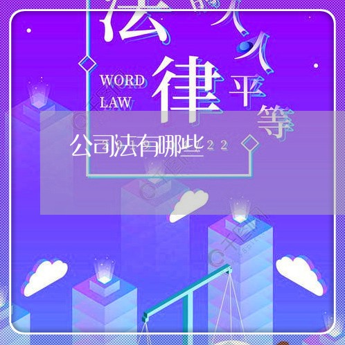 公司法有哪些 公司法有哪些