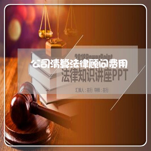 公司清算法律顾问费用 公司清算法律顾问费用
