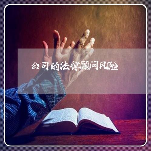 公司的法律顾问风险 公司的法律顾问风险
