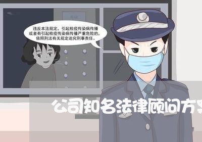 公司知名法律顾问方案/2023071462825