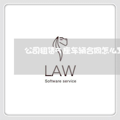 公司租赁5座车辆合同怎么写/2023060293716