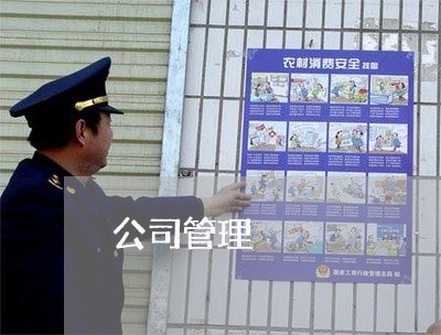公司管理 公司管理