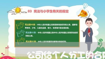 公司给个人分工的合同怎么写/2023030307460