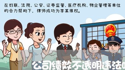 公司绩效不透明违法吗