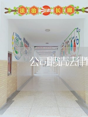 公司聘请法律顾问一年得多少钱