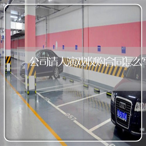 公司请人演戏收购合同怎么写/2023022641706