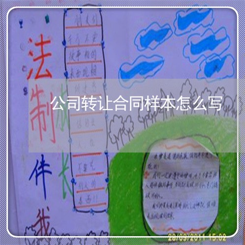 公司转让合同样本怎么写/2023011785925 公司转让合同样本怎么写/2023011785925