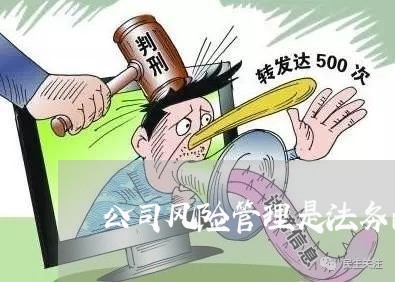 公司风险管理是法务的事 公司风险管理是法务的事