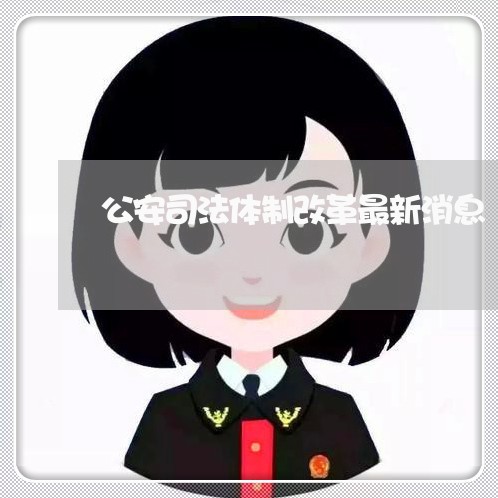 公安司法体制改革最新消息