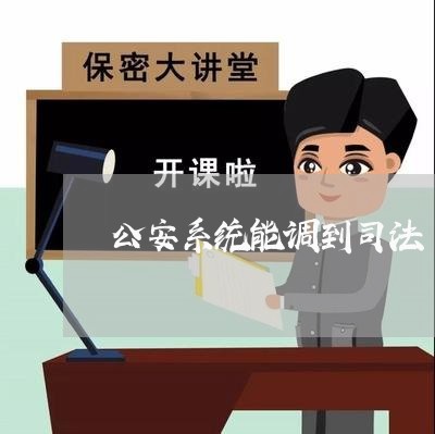 公安系统能调到司法