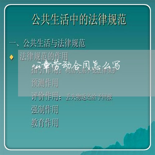 公章劳动合同怎么写/2023040104148 公章劳动合同怎么写/2023040104148
