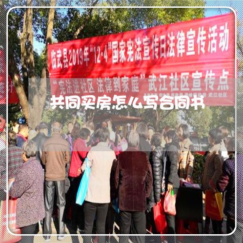 共同买房怎么写合同书/2023041277935