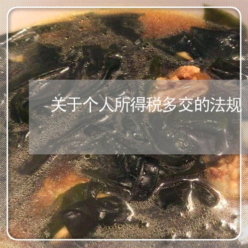 关于个人所得税多交的法规