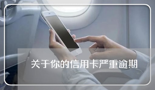 关于你的信用卡严重逾期/2023030128403