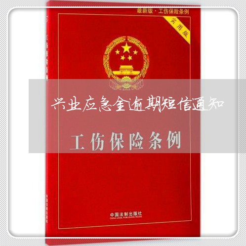 兴业应急金逾期短信通知 兴业应急金逾期短信通知