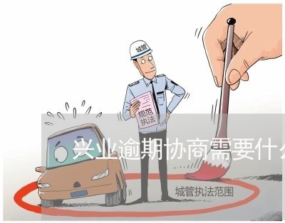 兴业逾期协商需要什么资料/2023100795826