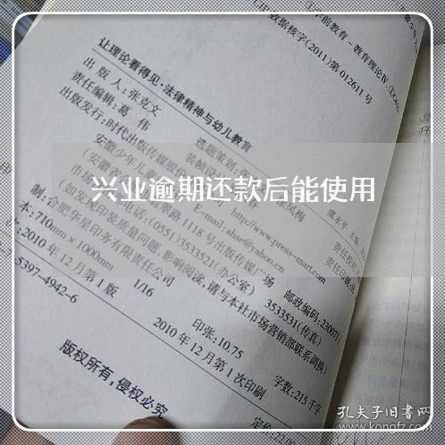 兴业逾期还款后能使用/2023031953704