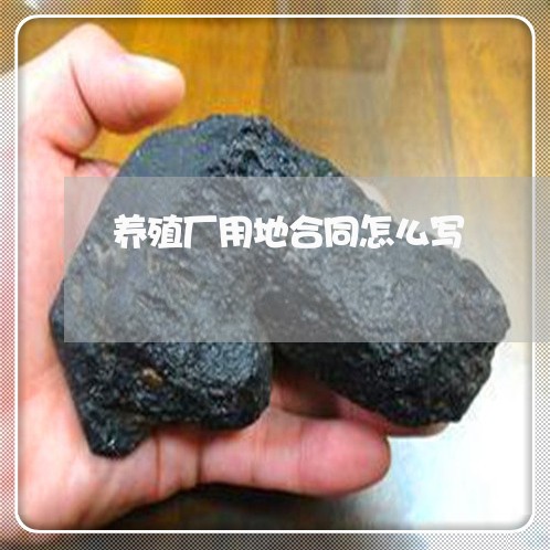 养殖厂用地合同怎么写/2023022624159
