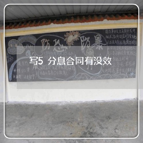 写5分息合同有没效/2023041041793 写5分息合同有没效/2023041041793