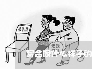 写合同什么样子的字体最好/2023030566583