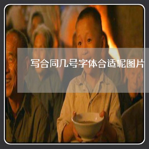 写合同几号字体合适呢图片/2023011696040 写合同几号字体合适呢图片/2023011696040