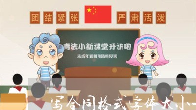 写合同格式字体大小一样吗/2023061965836