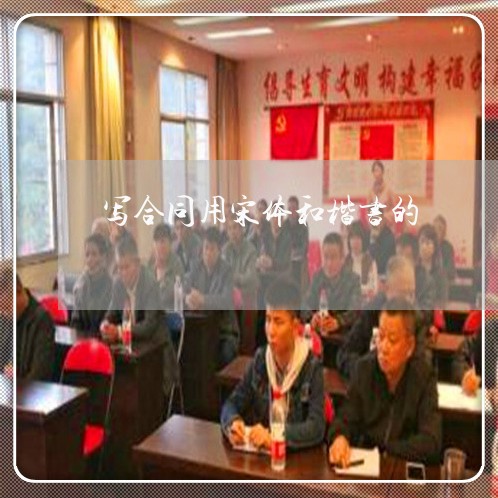 写合同用宋体和楷书的/2023022694959 写合同用宋体和楷书的/2023022694959