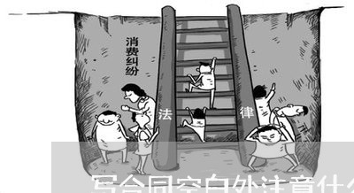 写合同空白处注意什么/2023040433835