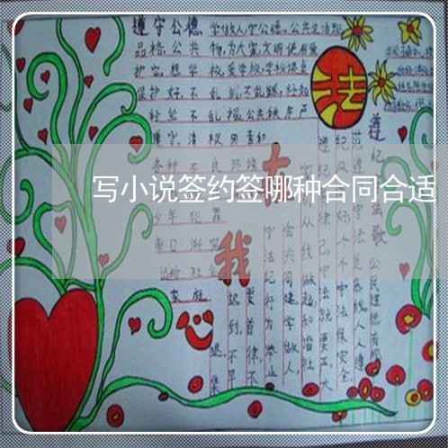 写小说签约签哪种合同合适/2023022749491 写小说签约签哪种合同合适/2023022749491