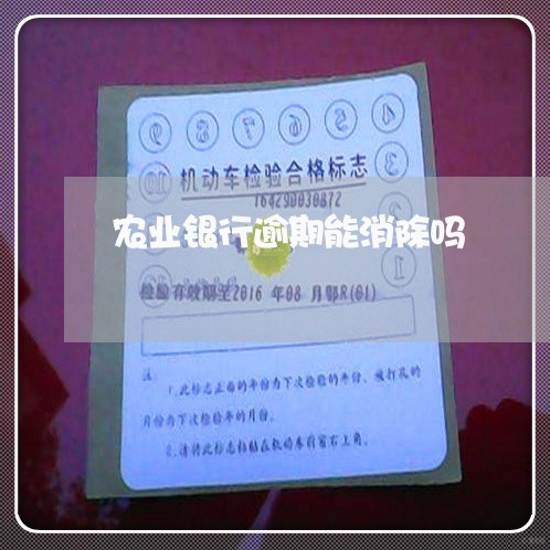 农业银行逾期能消除吗 农业银行逾期能消除吗