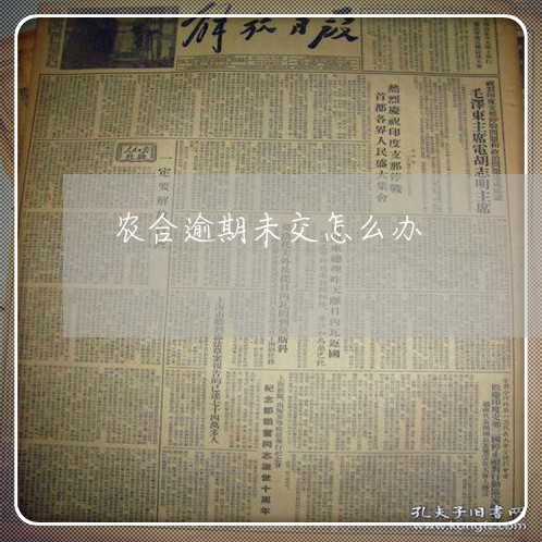 农合逾期未交怎么办