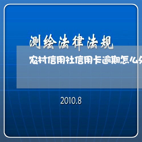 农村信用社信用卡逾期怎么处理/2023062839278