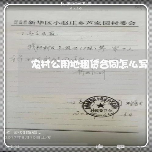 农村公用地租赁合同怎么写/2023042194695