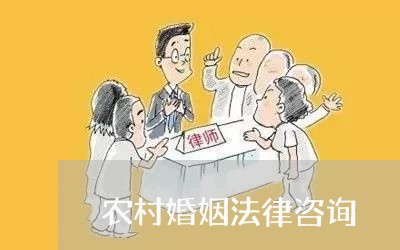 农村婚姻法律咨询 农村婚姻法律咨询
