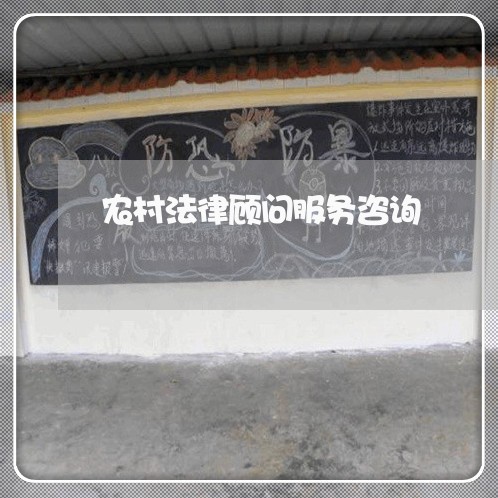 农村法律顾问服务咨询/2023061736959