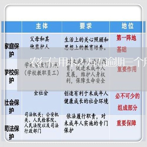 农行信用卡2万五逾期三个月/2023013083936