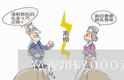 农行信用卡7000元逾期 农行信用卡7000元逾期