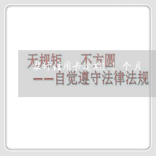 农行信用卡逾期11个月