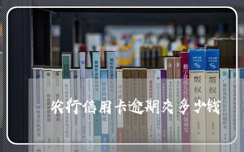 农行信用卡逾期交多少钱/2023063050461