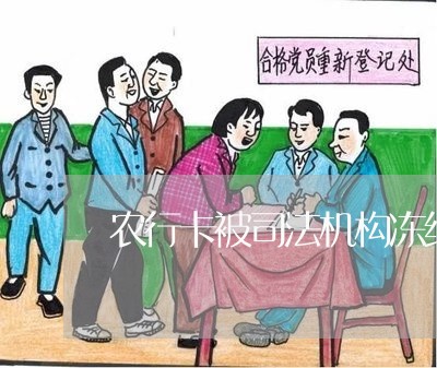 农行卡被司法机构冻结了怎么办 农行卡被司法机构冻结了怎么办