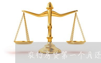 农行房贷第一个月还的少/2023042084604