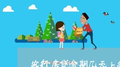 农行房贷逾期几天上征信/2023042014846