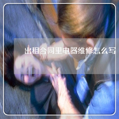 出租合同里电器维修怎么写/2023041419472