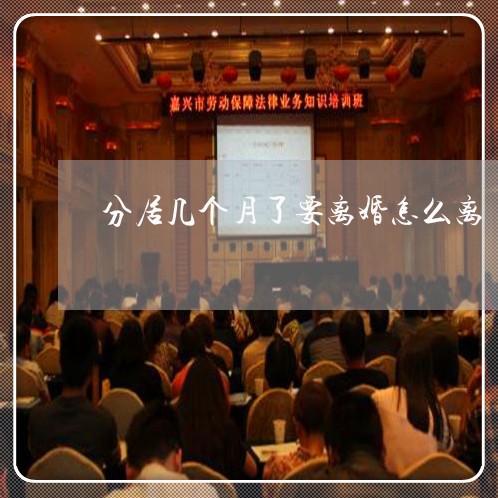 分居几个月了要离婚怎么离/2023060260681