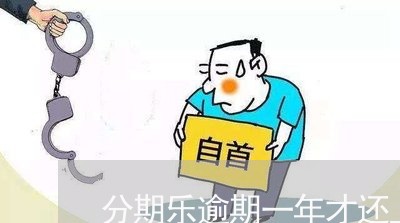 分期乐逾期一年才还上/2023112895846