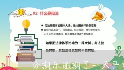 分期乐逾期了一天严重吗/2023032983836