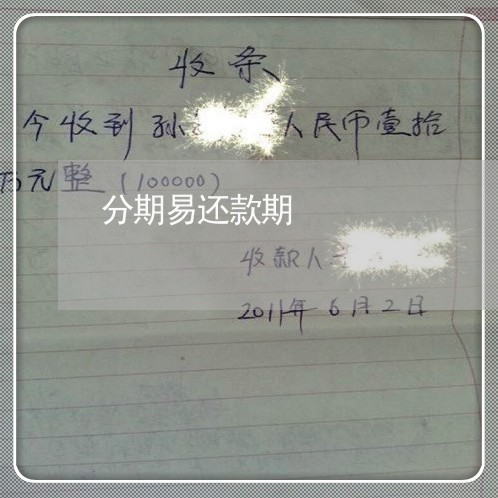 分期易还款期 分期易还款期