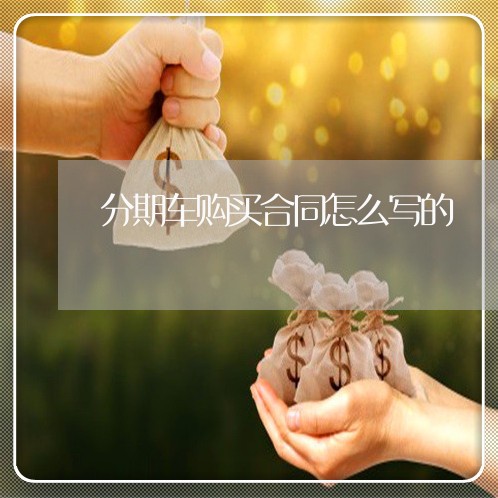 分期车购买合同怎么写的/2023022716058 分期车购买合同怎么写的/2023022716058