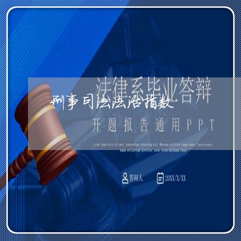 刑事司法法治指数